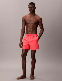 Calvin Klein Medium Badeshorts mit Tunnelzug – CK Monogram^Herren BademodeFrisch Eingetroffen