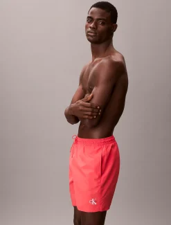 Calvin Klein Medium Badeshorts mit Tunnelzug – CK Monogram^Herren BademodeFrisch Eingetroffen