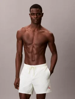 Calvin Klein Medium Badeshorts mit Tunnelzug – CK Monogram^Herren BademodeFrisch Eingetroffen