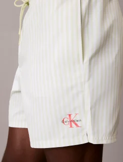 Calvin Klein Medium Badeshorts mit Tunnelzug – CK Monogram^Herren BademodeFrisch Eingetroffen