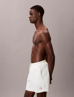Calvin Klein Medium Badeshorts mit Tunnelzug – CK Monogram^Herren BademodeFrisch Eingetroffen
