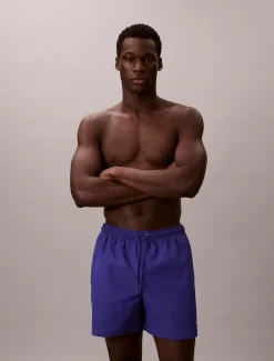 Calvin Klein Medium Badeshorts mit Tunnelzug – CK Monogram^Herren BademodeFrisch Eingetroffen