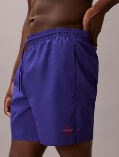 Calvin Klein Medium Badeshorts mit Tunnelzug – CK Monogram^Herren BademodeFrisch Eingetroffen