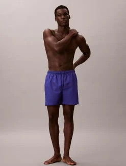 Calvin Klein Medium Badeshorts mit Tunnelzug – CK Monogram^Herren BademodeFrisch Eingetroffen