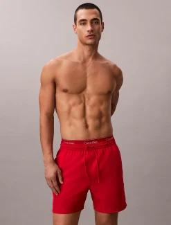 Calvin Klein Medium Badeshorts mit Tunnelzug – CK Essentials^Herren BademodeFrisch Eingetroffen