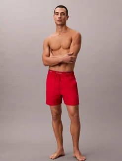 Calvin Klein Medium Badeshorts mit Tunnelzug – CK Essentials^Herren BademodeFrisch Eingetroffen