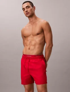 Calvin Klein Medium Badeshorts mit Tunnelzug – CK Essentials^Herren BademodeFrisch Eingetroffen