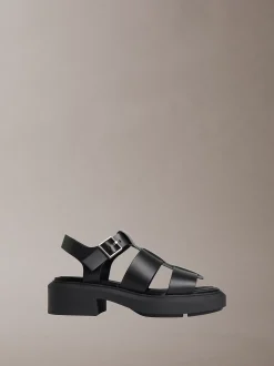 Calvin Klein Melanie - Fischer-Sandalen aus Leder^Damen SandalenFrisch Eingetroffen
