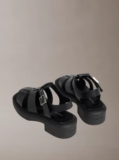 Calvin Klein Melanie - Fischer-Sandalen aus Leder^Damen SandalenFrisch Eingetroffen