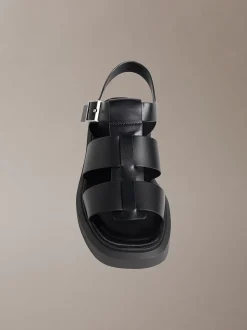 Calvin Klein Melanie - Fischer-Sandalen aus Leder^Damen SandalenFrisch Eingetroffen