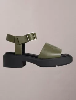 Calvin Klein Melanie - Klobige Sandalen aus Leder^Damen SandalenFrisch Eingetroffen