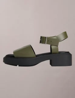 Calvin Klein Melanie - Klobige Sandalen aus Leder^Damen SandalenFrisch Eingetroffen