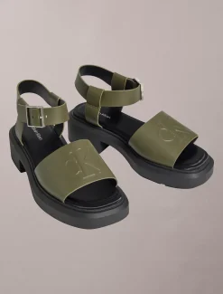 Calvin Klein Melanie - Klobige Sandalen aus Leder^Damen SandalenFrisch Eingetroffen