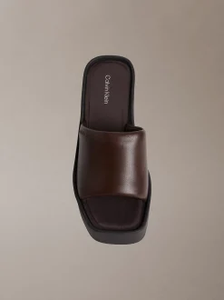 Calvin Klein Melia - Plateau-Keilsandaletten aus Leder^Damen SandalenFrisch Eingetroffen