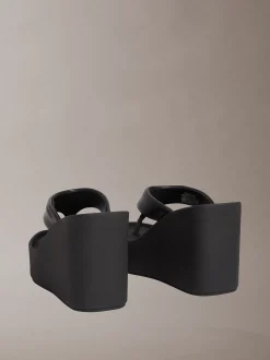 Calvin Klein Melia - Plateau-Keilsandaletten aus Leder^Damen SandalenFrisch Eingetroffen