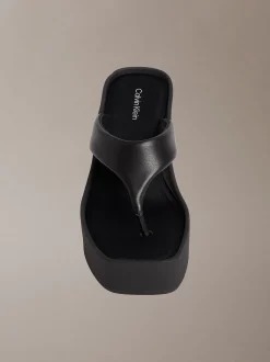 Calvin Klein Melia - Plateau-Keilsandaletten aus Leder^Damen SandalenFrisch Eingetroffen