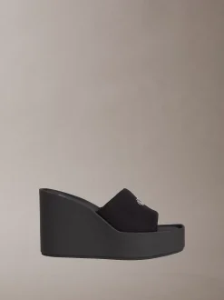 Calvin Klein Melia - Plateau-Sandalen aus Canvas mit Keilabsatz^Damen SandalenFrisch Eingetroffen