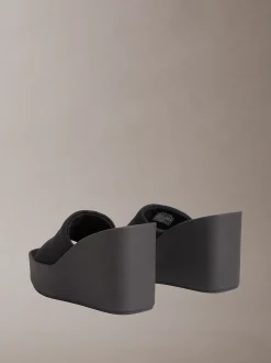 Calvin Klein Melia - Plateau-Sandalen aus Canvas mit Keilabsatz^Damen SandalenFrisch Eingetroffen