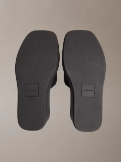 Calvin Klein Melia - Plateau-Sandalen aus Canvas mit Keilabsatz^Damen SandalenFrisch Eingetroffen