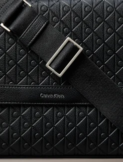 Calvin Klein Messenger Bag mit geprägter Emblem-Logo-Klappe^Herren Umhängetaschen & Schultertaschen|Taschen