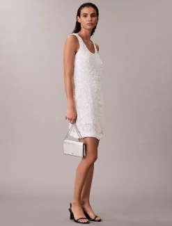 Calvin Klein Metallisches Portemonnaie mit Monogramm^Damen Geldbörsen & Etuis