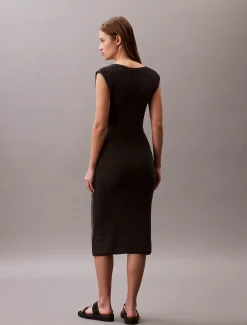 Calvin Klein Midikleid aus transparentem Strick^Damen Kleider & Röcke