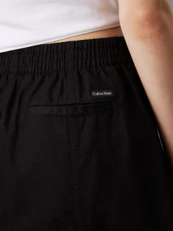 Calvin Klein Midirock aus Baumwoll-Leinen-Twill^Damen Kleider & Röcke