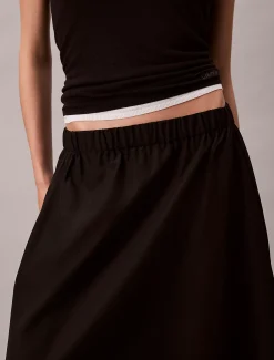 Calvin Klein Midirock aus weichem Nylon^Damen Kleider & Röcke