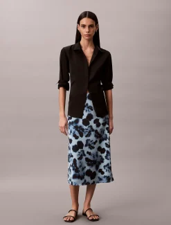 Calvin Klein Midirock mit Print aus Satin^Damen Kleider & Röcke