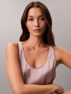 Calvin Klein Midi-Slipkleid aus Satin^Damen Kleider & Röcke