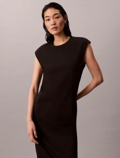 Calvin Klein Milano-Jersey-Midi-Shift-Kleid^Damen Kleider & Röcke