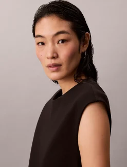 Calvin Klein Milano-Jersey-Midi-Shift-Kleid^Damen Kleider & Röcke