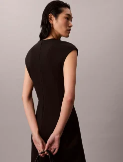 Calvin Klein Milano-Jersey-Midi-Shift-Kleid^Damen Kleider & Röcke