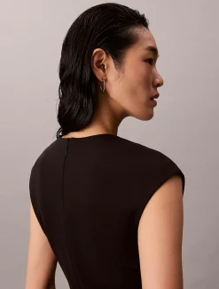 Calvin Klein Milano-Jersey-Midi-Shift-Kleid^Damen Kleider & Röcke