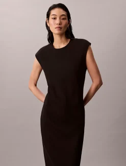 Calvin Klein Milano-Jersey-Midi-Shift-Kleid^Damen Kleider & Röcke