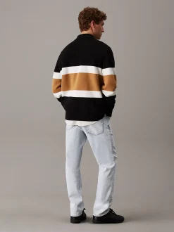 Calvin Klein Milano-Poloshirt mit Streifenmuster^Herren Strickdesigns