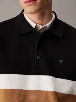 Calvin Klein Milano-Poloshirt mit Streifenmuster^Herren Strickdesigns