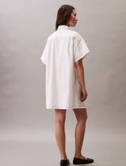 Calvin Klein Mini-Blusenkleid aus Baumwoll-Twill^Damen Kleider & Röcke