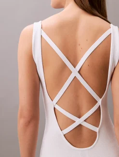Calvin Klein Minikleid mit überkreuztem Rücken^Damen Kleider & Röcke|T-shirts & Tops