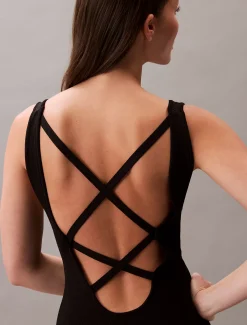 Calvin Klein Minikleid mit überkreuztem Rücken^Damen Kleider & Röcke|T-shirts & Tops
