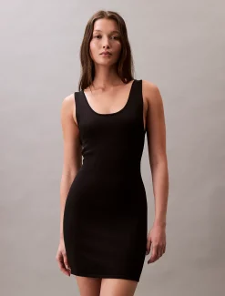 Calvin Klein Minikleid mit überkreuztem Rücken^Damen Kleider & Röcke|T-shirts & Tops