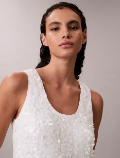 Calvin Klein Minikleid mit Pailletten^Damen Kleider & Röcke