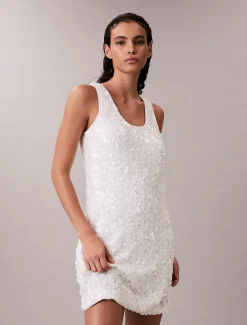 Calvin Klein Minikleid mit Pailletten^Damen Kleider & Röcke