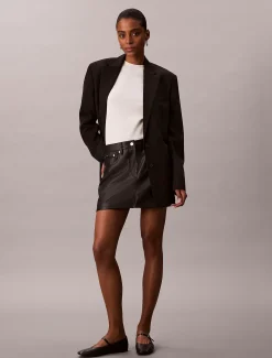 Calvin Klein Minirock aus Kunstleder^Damen Kleider & Röcke