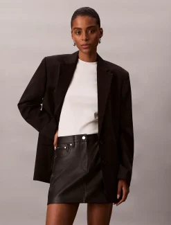 Calvin Klein Minirock aus Kunstleder^Damen Kleider & Röcke