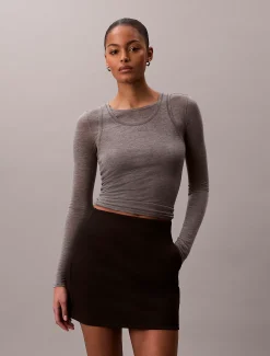 Calvin Klein Minirock aus Stretch-Jersey^Damen Kleider & Röcke