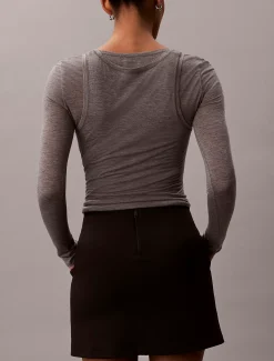 Calvin Klein Minirock aus Stretch-Jersey^Damen Kleider & Röcke