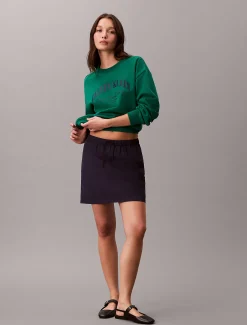 Calvin Klein Minirock aus weichem Nylon^Damen Kleider & Röcke