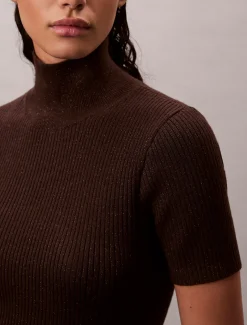 Calvin Klein Mini-Rollkragenkleid aus Wollmischung^Damen Kleider & Röcke