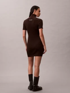 Calvin Klein Mini-Rollkragenkleid aus Wollmischung^Damen Kleider & Röcke